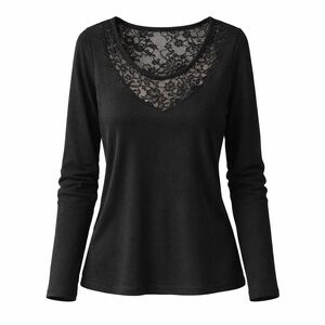 White House Black Market Elegant Black Lace Women's Top Size Medium